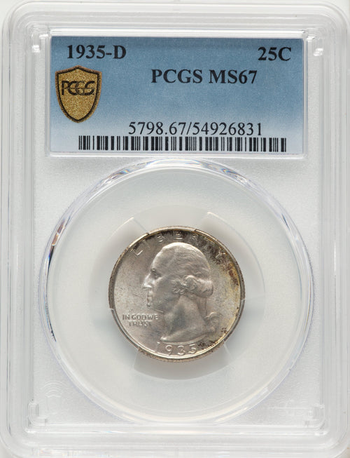 1935-D 25C Washington Quarter PCGS MS67