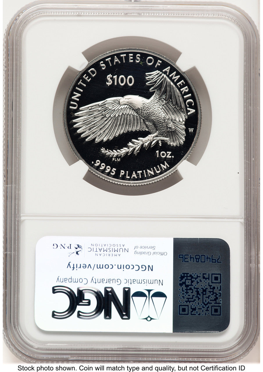 2025-W Proof Platinum Eagle 1 oz FDI Jeff Garrett Red Book NGC PF70