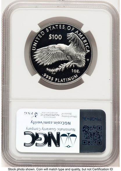 2025-W Proof Platinum Eagle 1 oz FDI Jeff Garrett Red Book NGC PF70