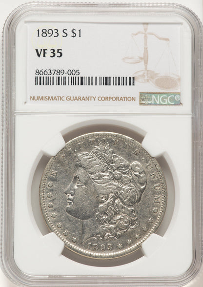 1893-S Morgan Dollar NGC VF35