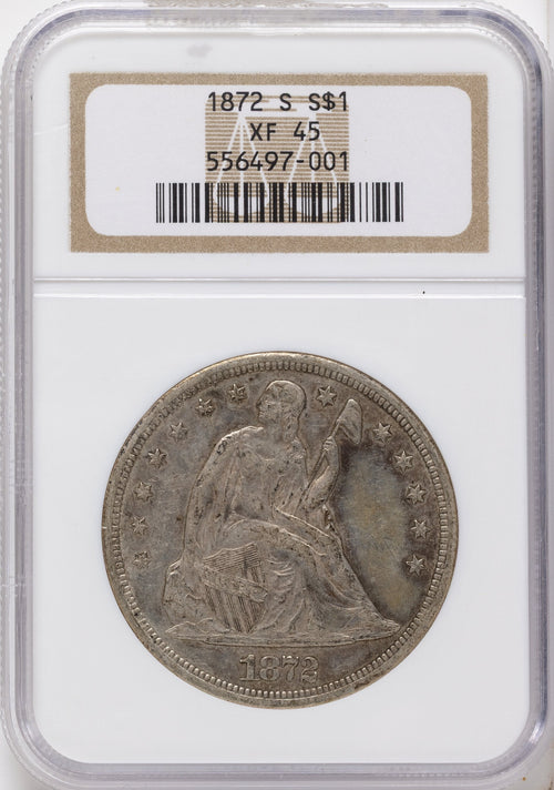 1872-S Seated Dollar NGC XF45