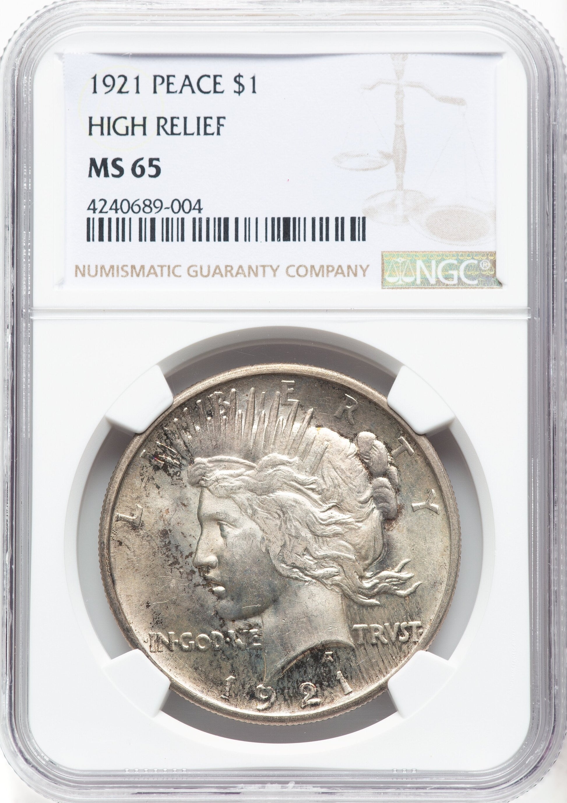 1921 Peace Dollar NGC MS65