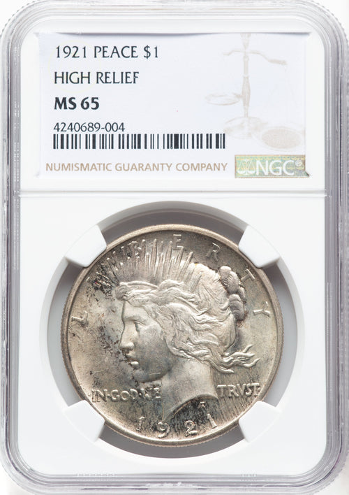 1921 Peace Dollar NGC MS65