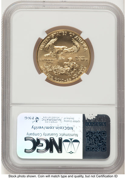 1991 Gold Eagle 1/2 oz Brown Label NGC MS70