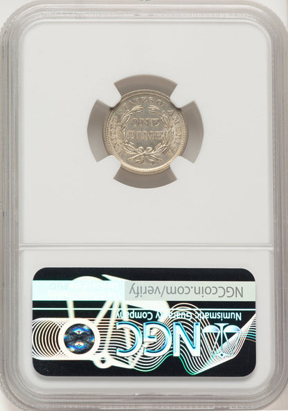 1857 10C Seated Dime NGC MS65
