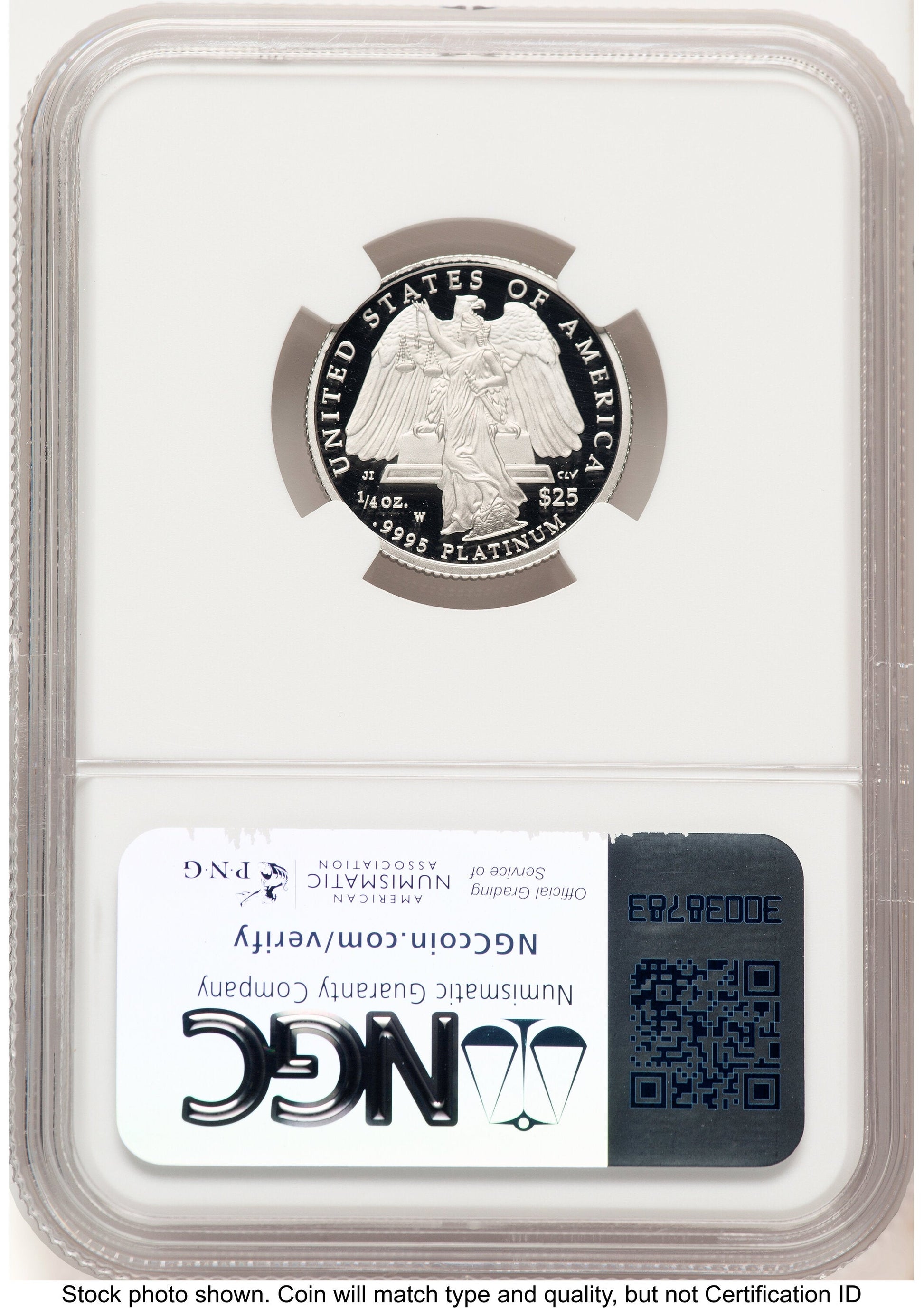 2008-W Proof Platinum Eagle 1/4 oz Brown Label NGC PF70