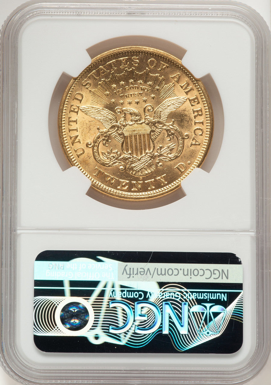 1868-S $20 Liberty Double Eagle NGC AU58