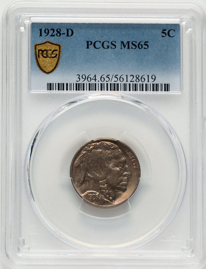1928-D 5C Buffalo Nickel PCGS MS65