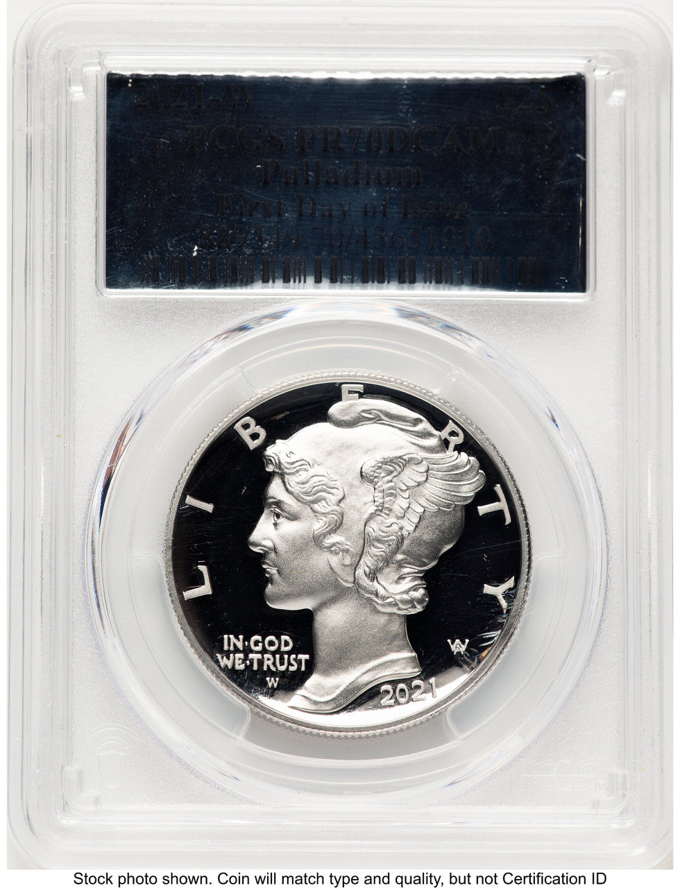 2021-W Palladium Eagle 1 oz FDI Silver Foil PCGS PR70 (777223072)