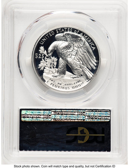 2021-W Palladium Eagle 1 oz FDI Silver Foil PCGS PR70 (777223072)