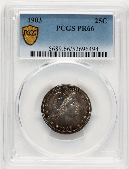 1903 25C Proof Barber Quarter PCGS PR66