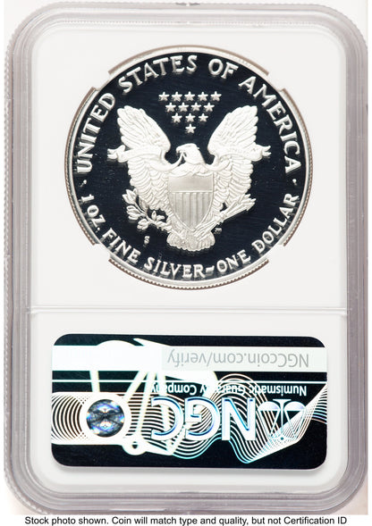 1989-S Proof Silver Eagle 1 oz Thomas Uram NGC PF70