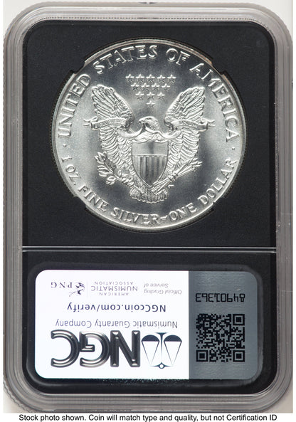 1987 Silver Eagle Anna Cabral NGC MS70