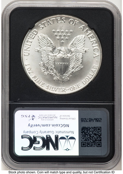 1991 Silver Eagle Anna Cabral NGC MS70