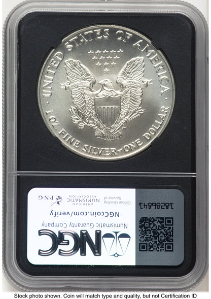 1992 Silver Eagle Anna Cabral NGC MS70