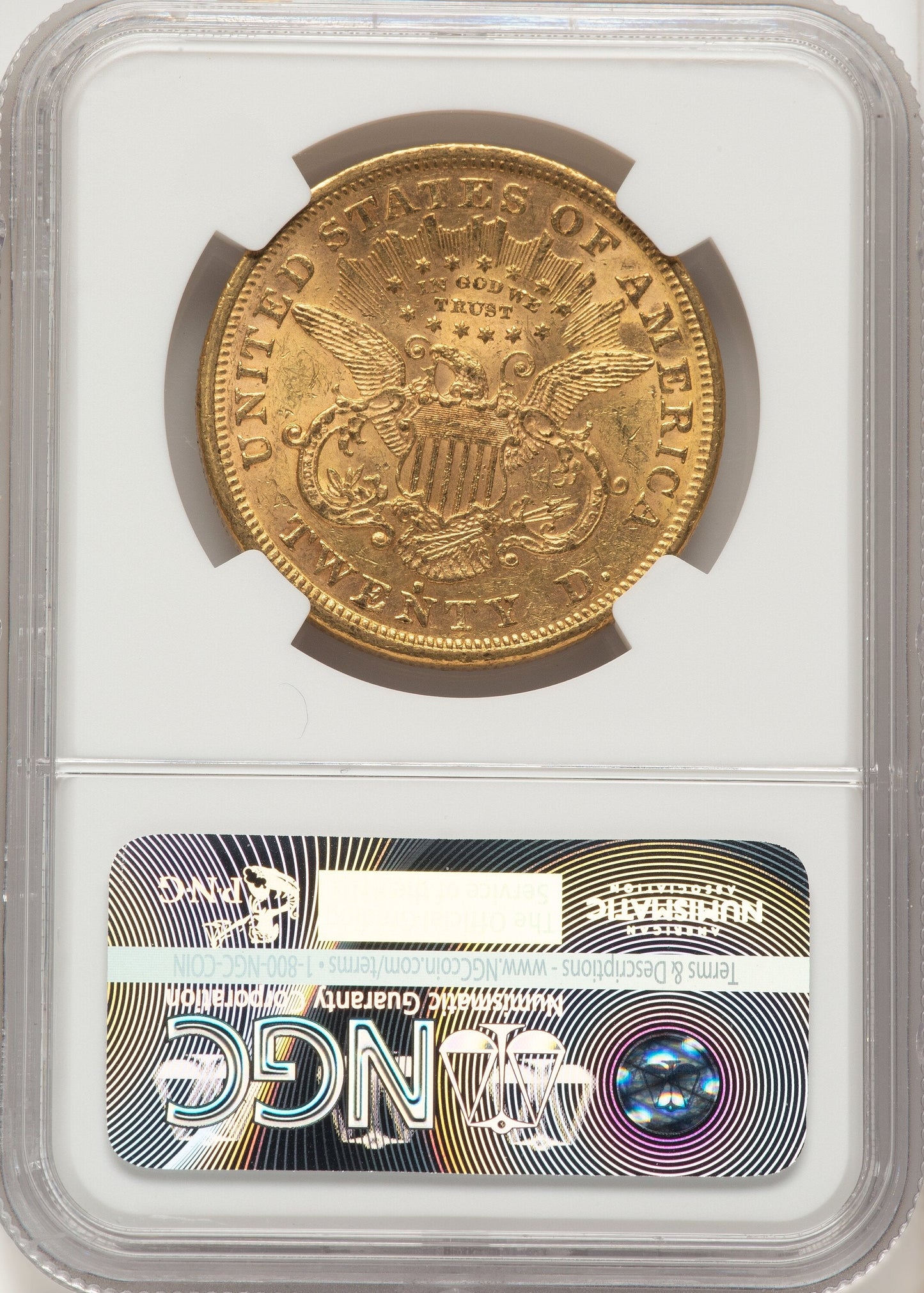 1872-S $20 Liberty Double Eagle NGC MS61