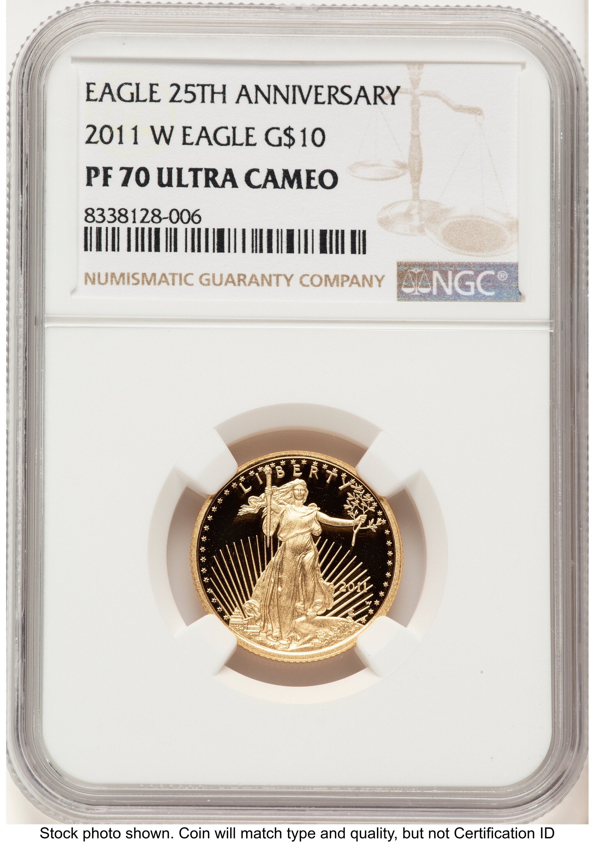 2011-W Proof Gold Eagle 1/4 oz Brown Label NGC PF70