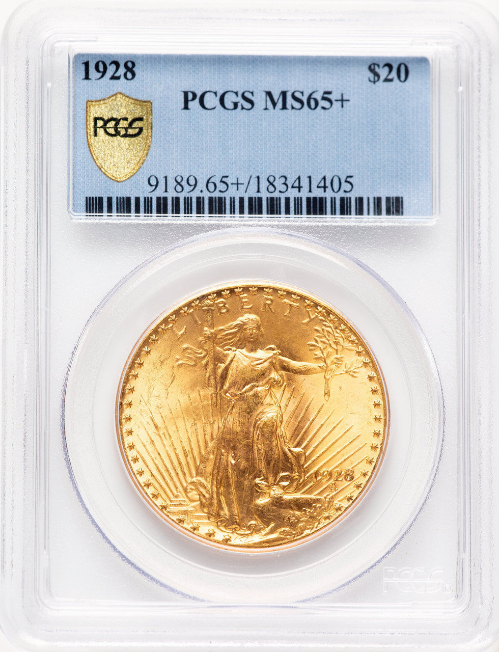 1928 $20 Saint-Gaudens Double Eagle PCGS MS65+