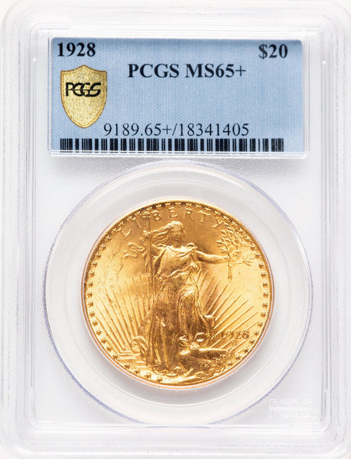 1928 $20 Saint-Gaudens Double Eagle PCGS MS65+