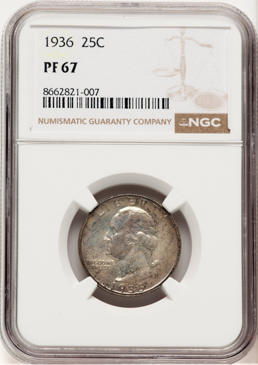 1936 25C Proof Washington Quarter NGC PR67