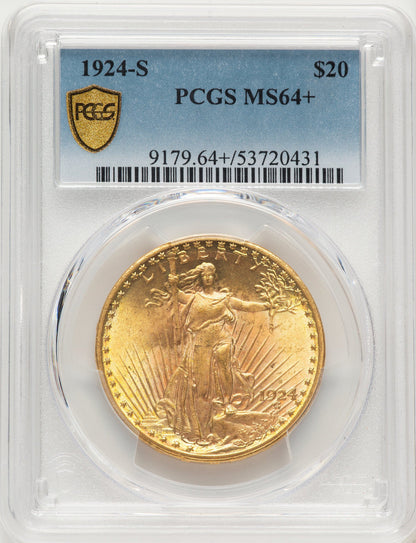 1924-S $20 Saint-Gaudens Double Eagle PCGS MS64+