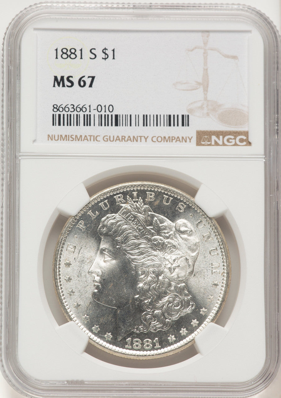 1881-S Morgan Dollar NGC MS67