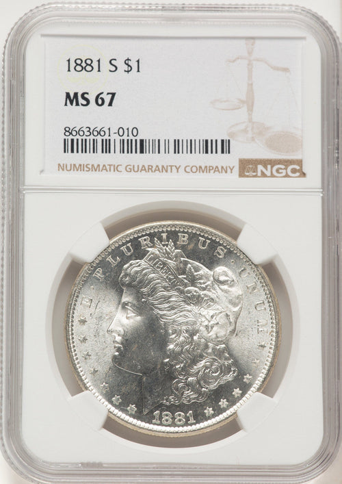 1881-S Morgan Dollar NGC MS67
