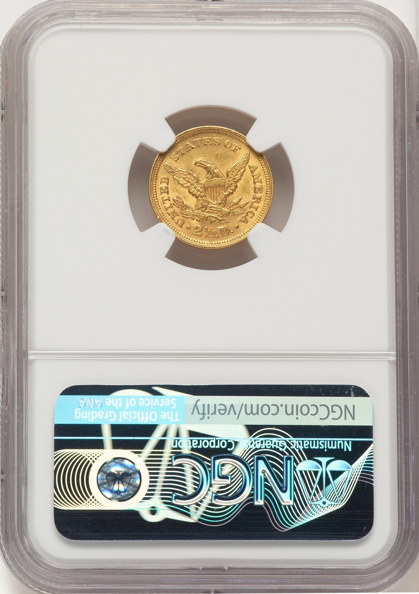 1856 $2.50 Liberty Quarter Eagle NGC AU58