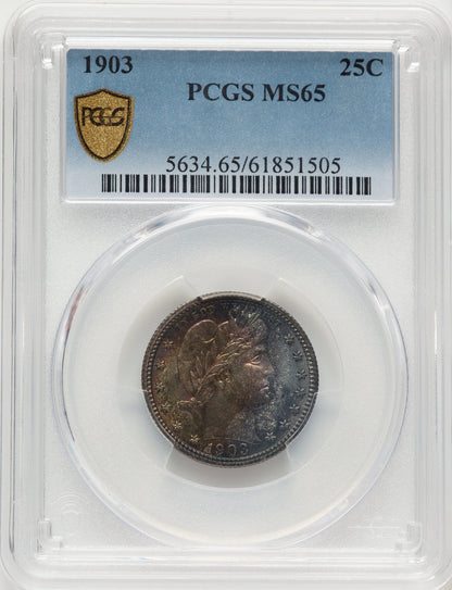 1903 25C Barber Quarter PCGS MS65