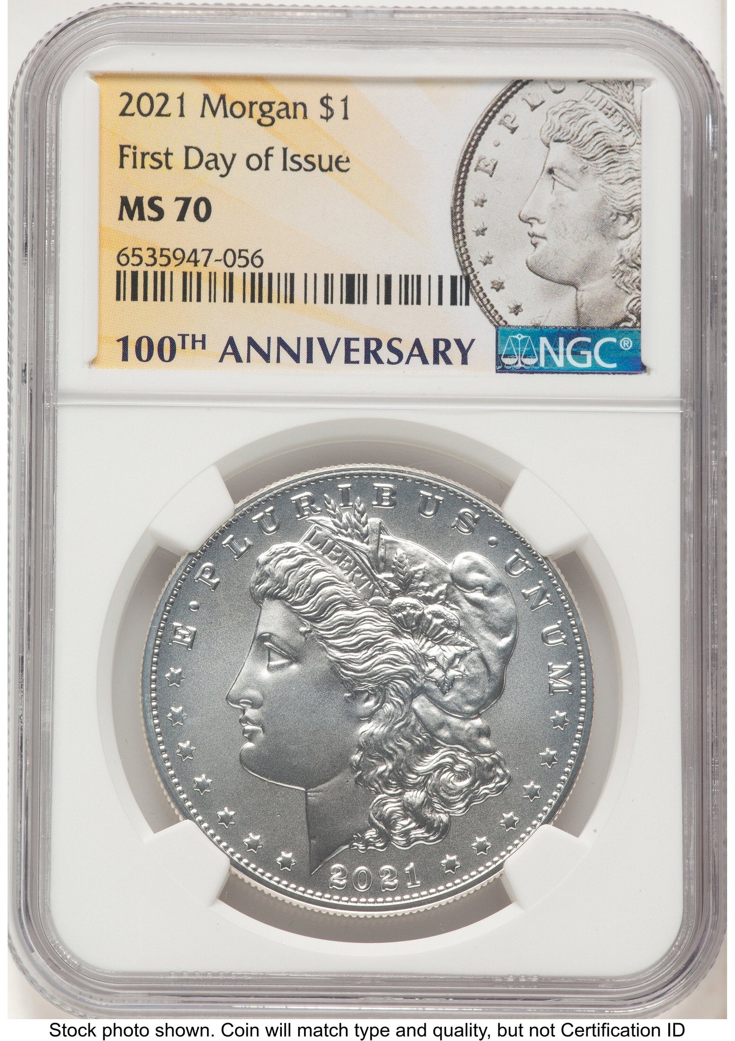 2021 6 Coin Morgan & Peace Dollar Set FDI Morgan/Peace Label NGC MS70
