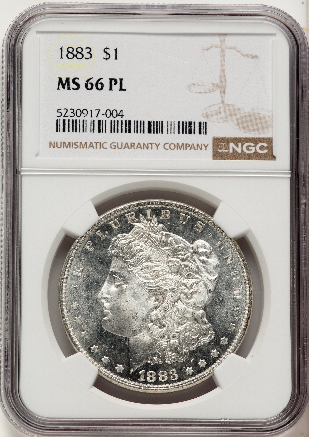 1883 PL Morgan Dollar NGC MS66