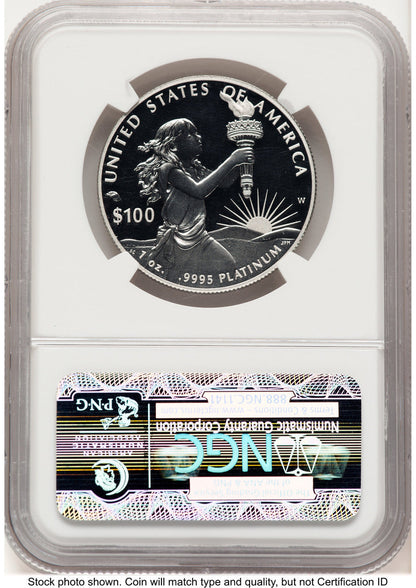 2014-W Proof Platinum Eagle 1 oz ER Blue NGC PF70