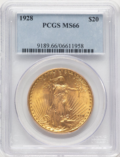 1928 $20 Saint-Gaudens Double Eagle PCGS MS66