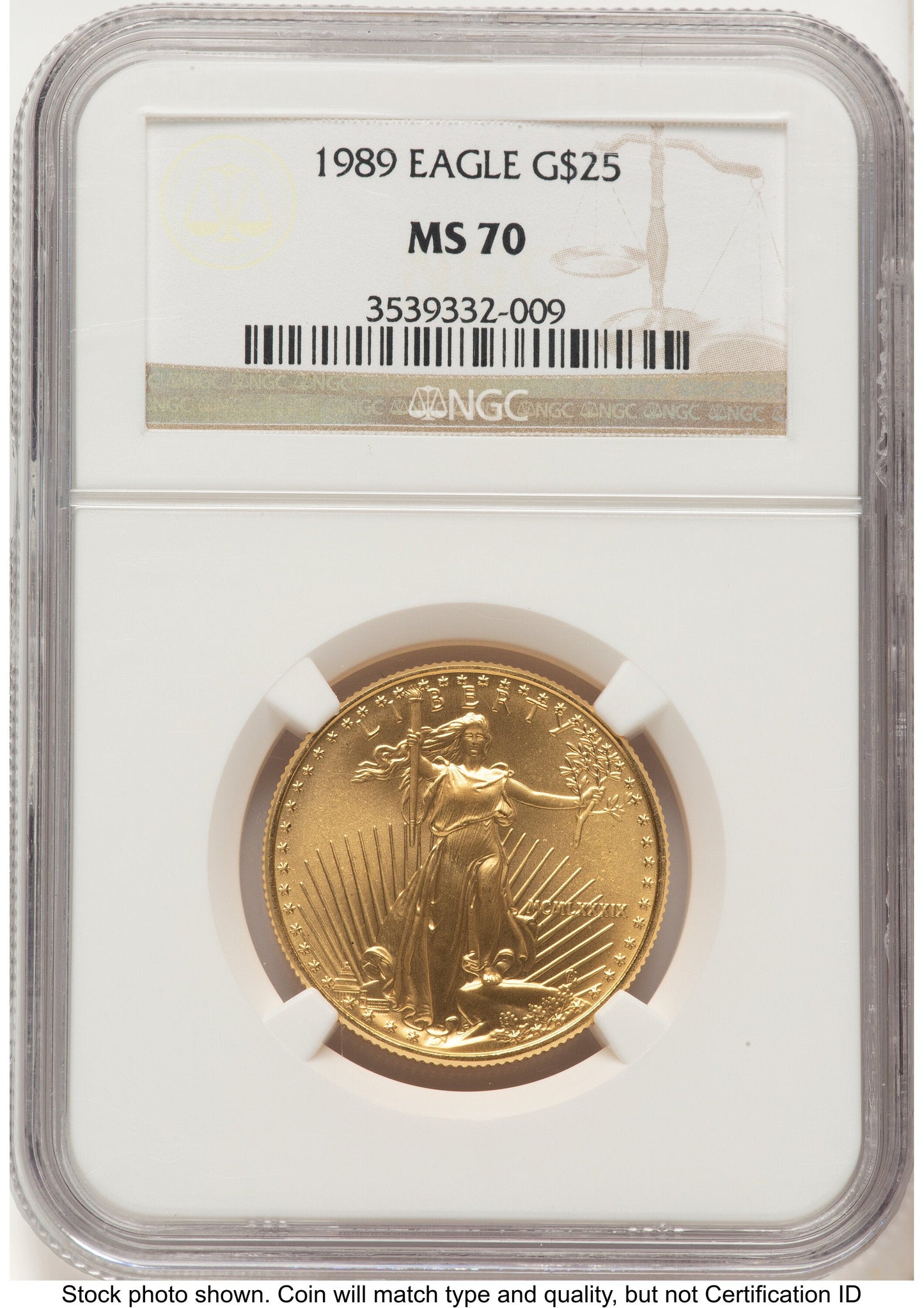 1989 Gold Eagle 1/2oz Brown Label NGC MS70