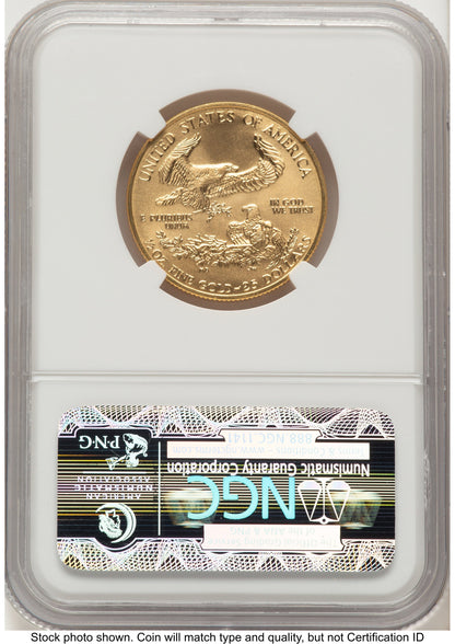 1993 Gold Eagle 1/2 oz Brown Label NGC MS70