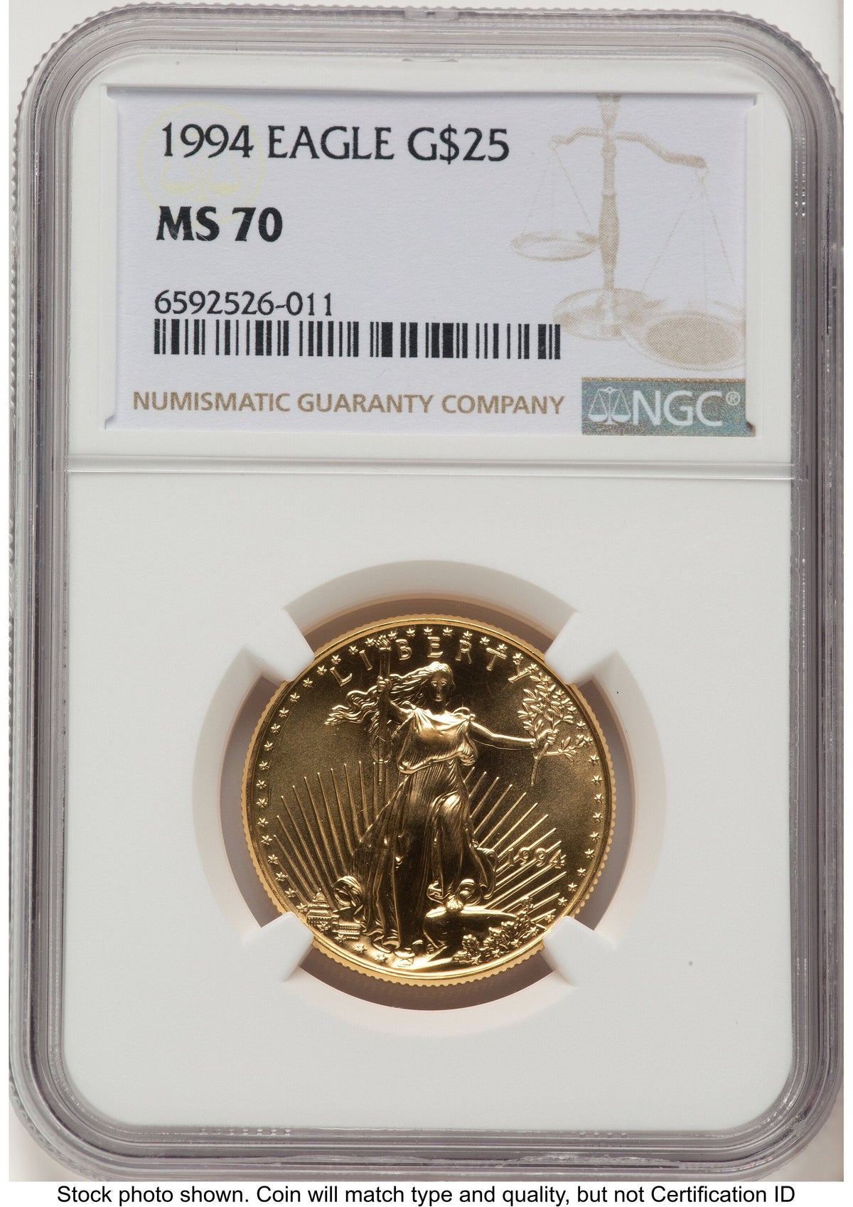 1994 Gold Eagle 1/2 oz Brown Label NGC MS70