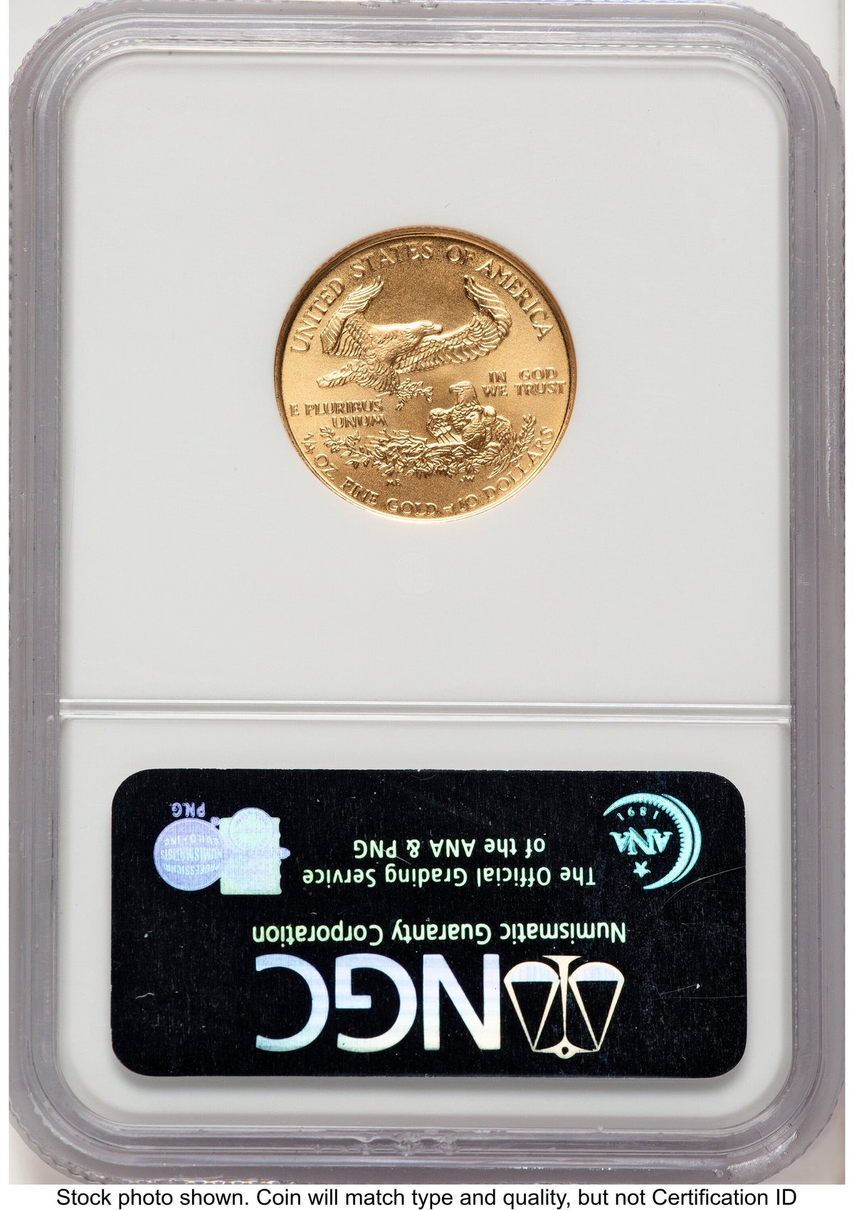 1994 Gold Eagle 1/4 oz Brown Label NGC MS70