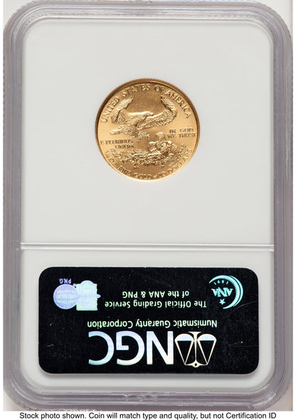 1994 Gold Eagle 1/4 oz Brown Label NGC MS70