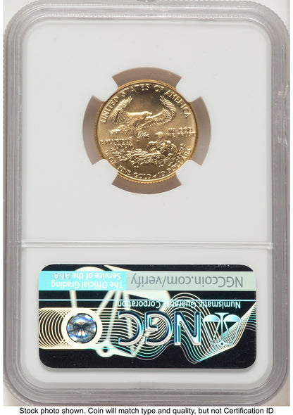 1990 Gold Eagle 1/4 oz NGC MS70 Ed Moy