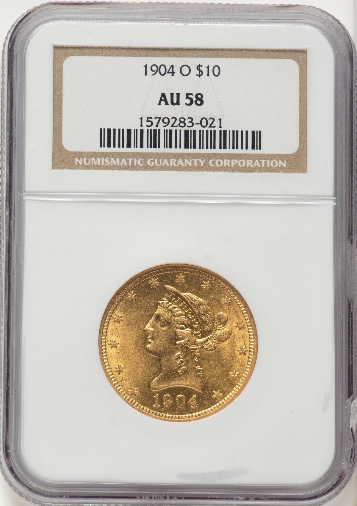 1904-O $10 Liberty Eagle NGC AU58