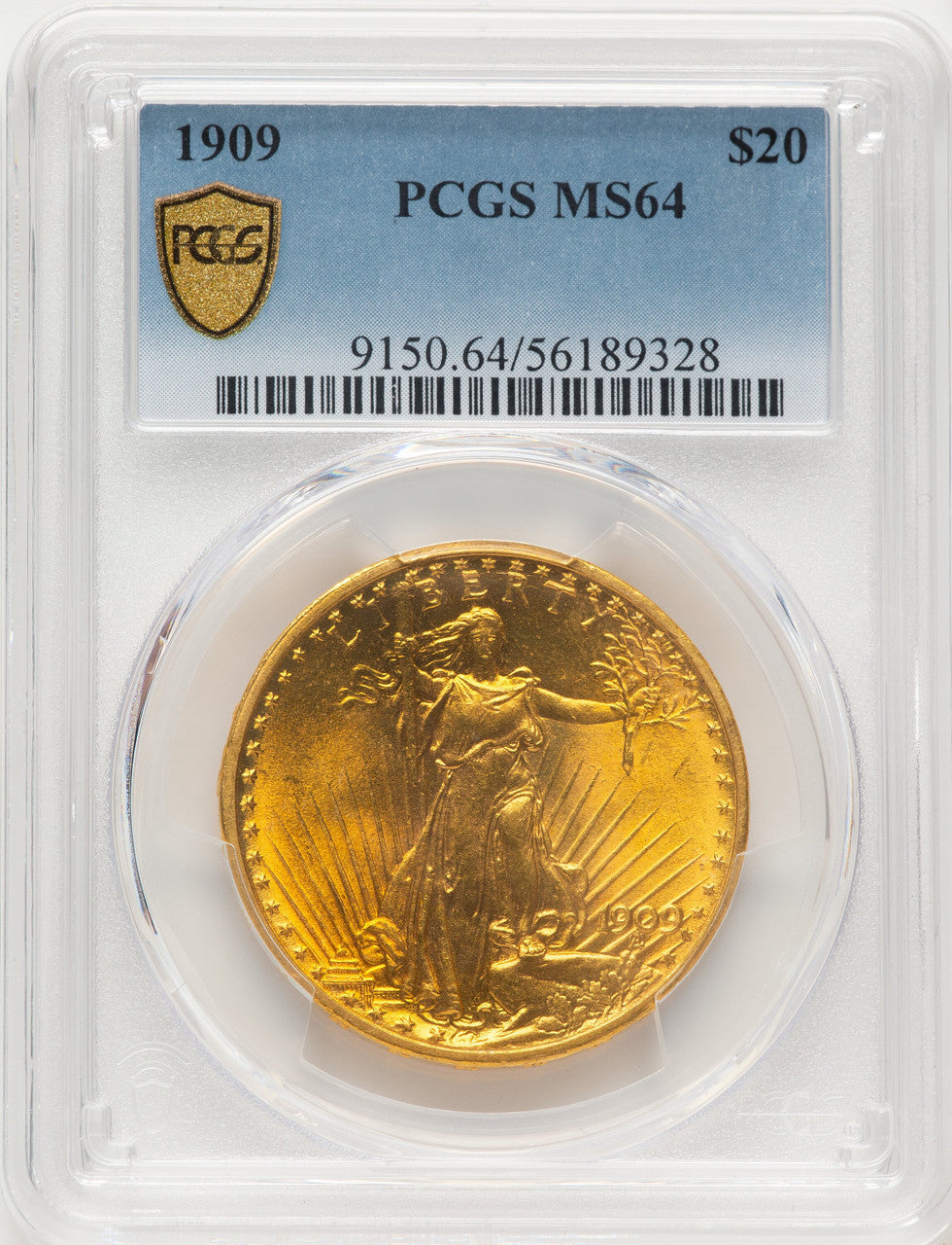 1909 $20 Saint-Gaudens Double Eagle PCGS MS64