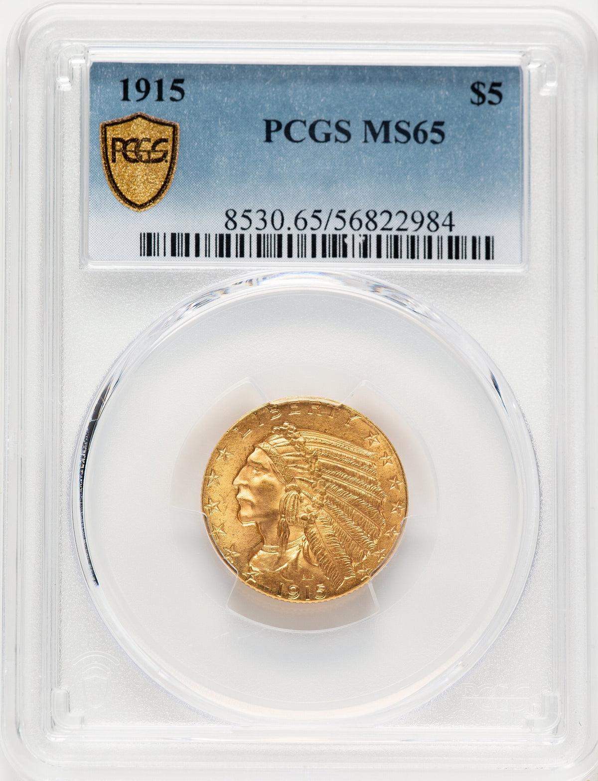 1915 $5 Indian Half Eagle PCGS MS65