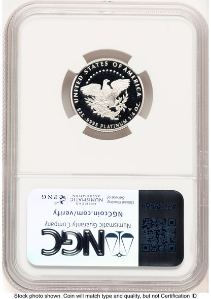 2005-W Proof Platinum Eagle 1/4 oz Brown Label NGC PF70
