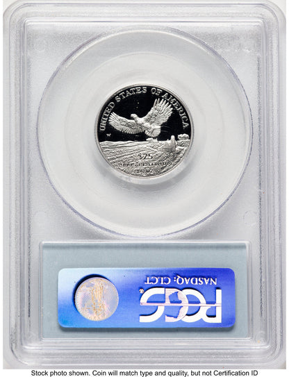 2000-W Proof Platinum Eagle 1/4 oz Blue Label PCGS PR70