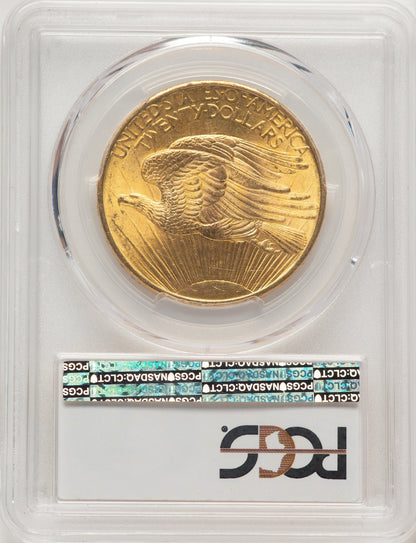 1908 $20 NO MOTTO Saint-Gaudens Double Eagle PCGS MS66