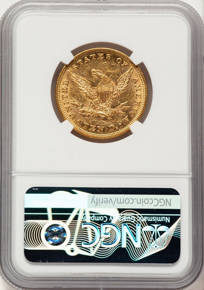 1862 $10 Liberty Eagle NGC AU55