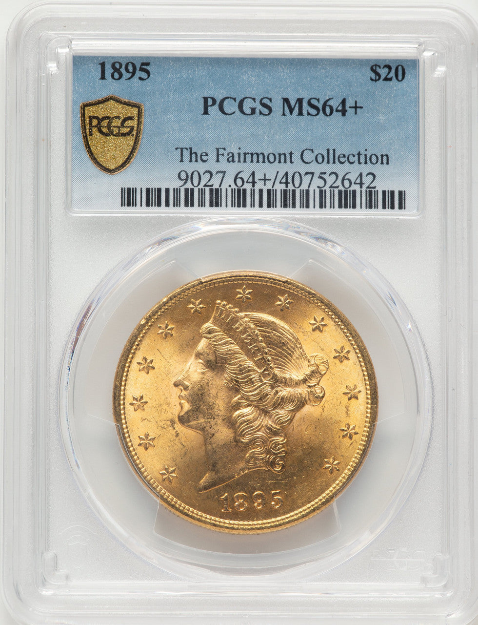 1895 $20 Liberty Double Eagle PCGS MS64+
