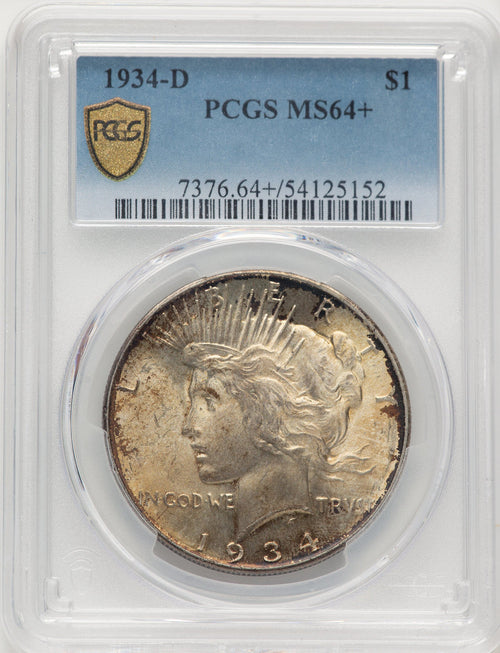 1934-D Peace Dollar PCGS MS64+