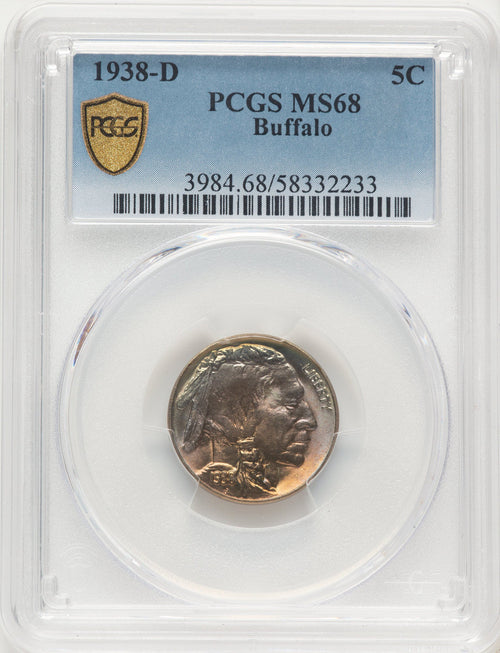 1938-D 5C Buffalo Buffalo Nickel PCGS MS68