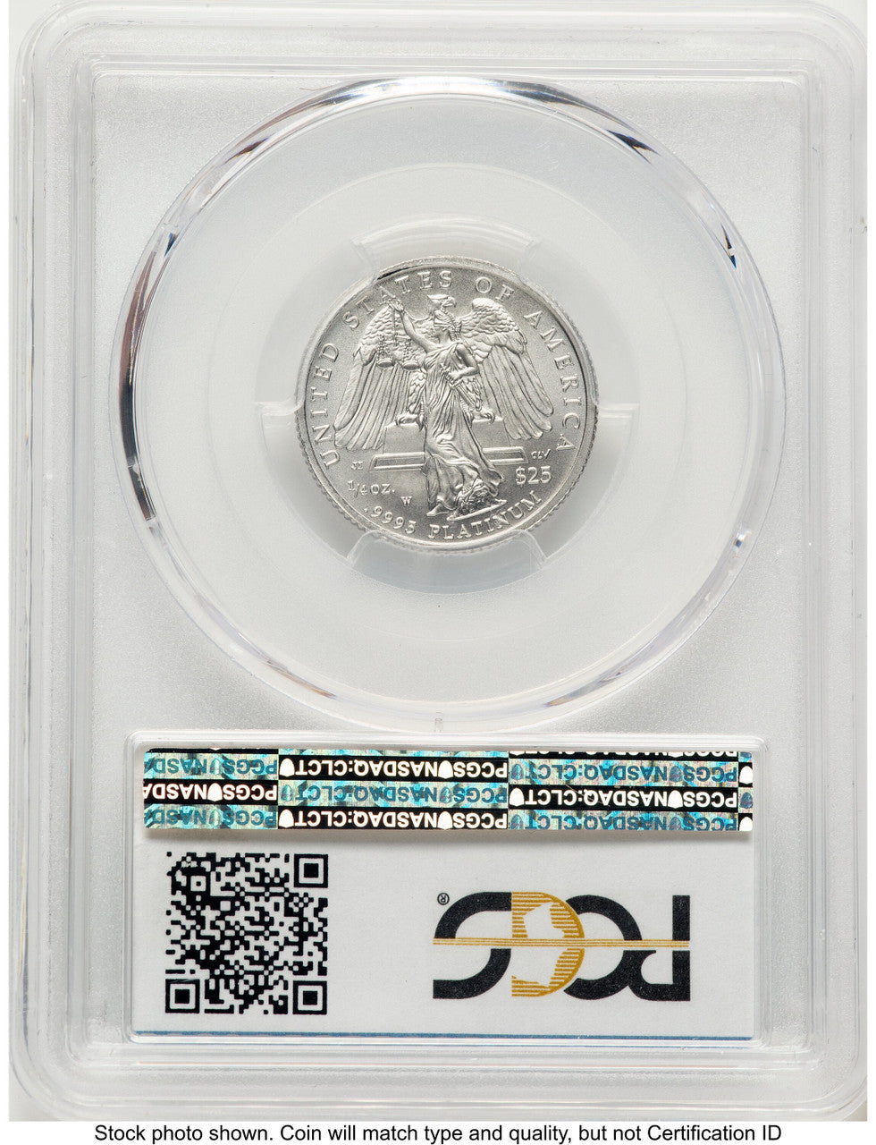 2008-W Burnished Platinum Eagle 1/4 oz Blue Gradient PCGS MS70